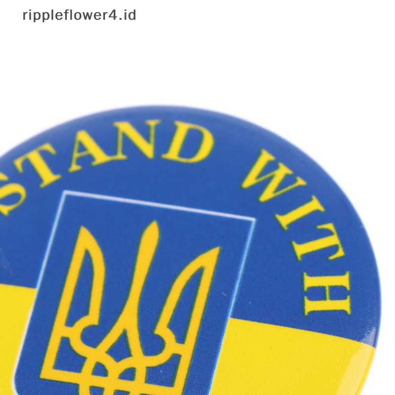 {rippleflower4.id} 1pc Bros Diplomat Ukraina Bendera Negara Pin Kerah Lencana Pin Kerah~