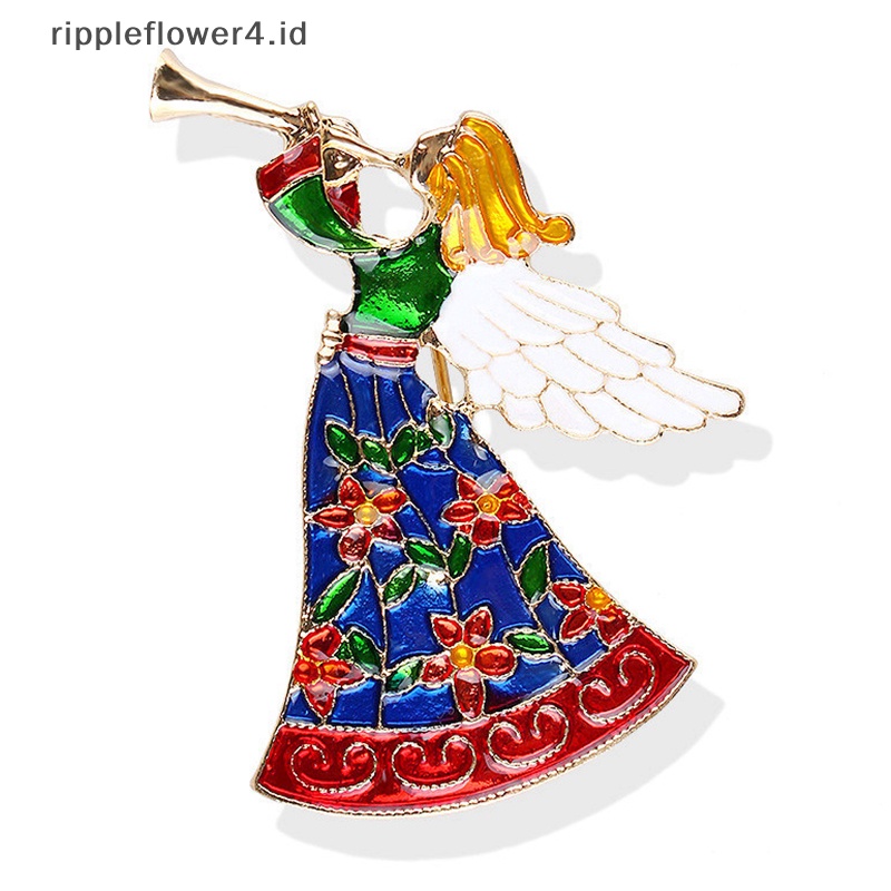 {rippleflower4.id} Bros Pacar Berlian Imitasi Mengkilap Kaca Penari Gadis Bros Pin Gadis Bros Aksesori Gaun~