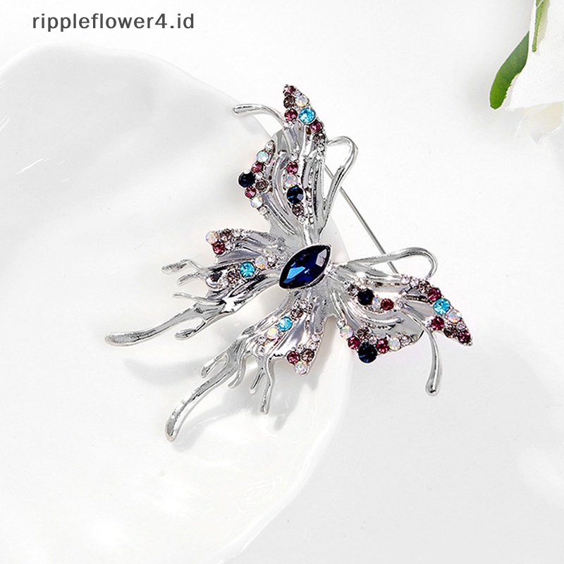 {rippleflower4.id} Bros Kupu-Kupu Fashion Untuk Wanita Syal Pakaian Pesta Brooch Accessries Hadiah~