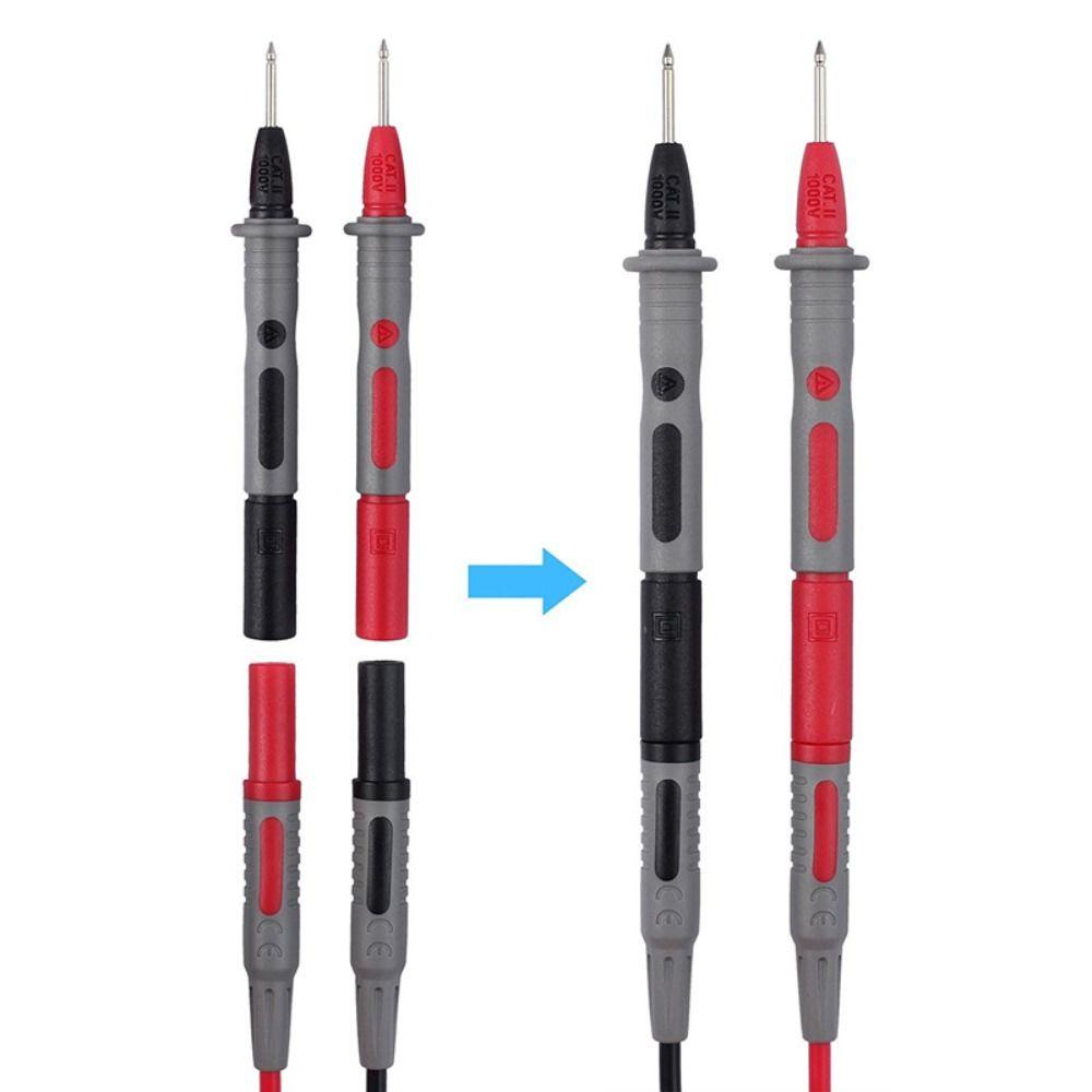 TOP Multimeter Listrik Probe Ohmmeter Voltage tester Feeler Lead Kits Alligator Clips Silicone Electrician Test Leads Kit Test Lead