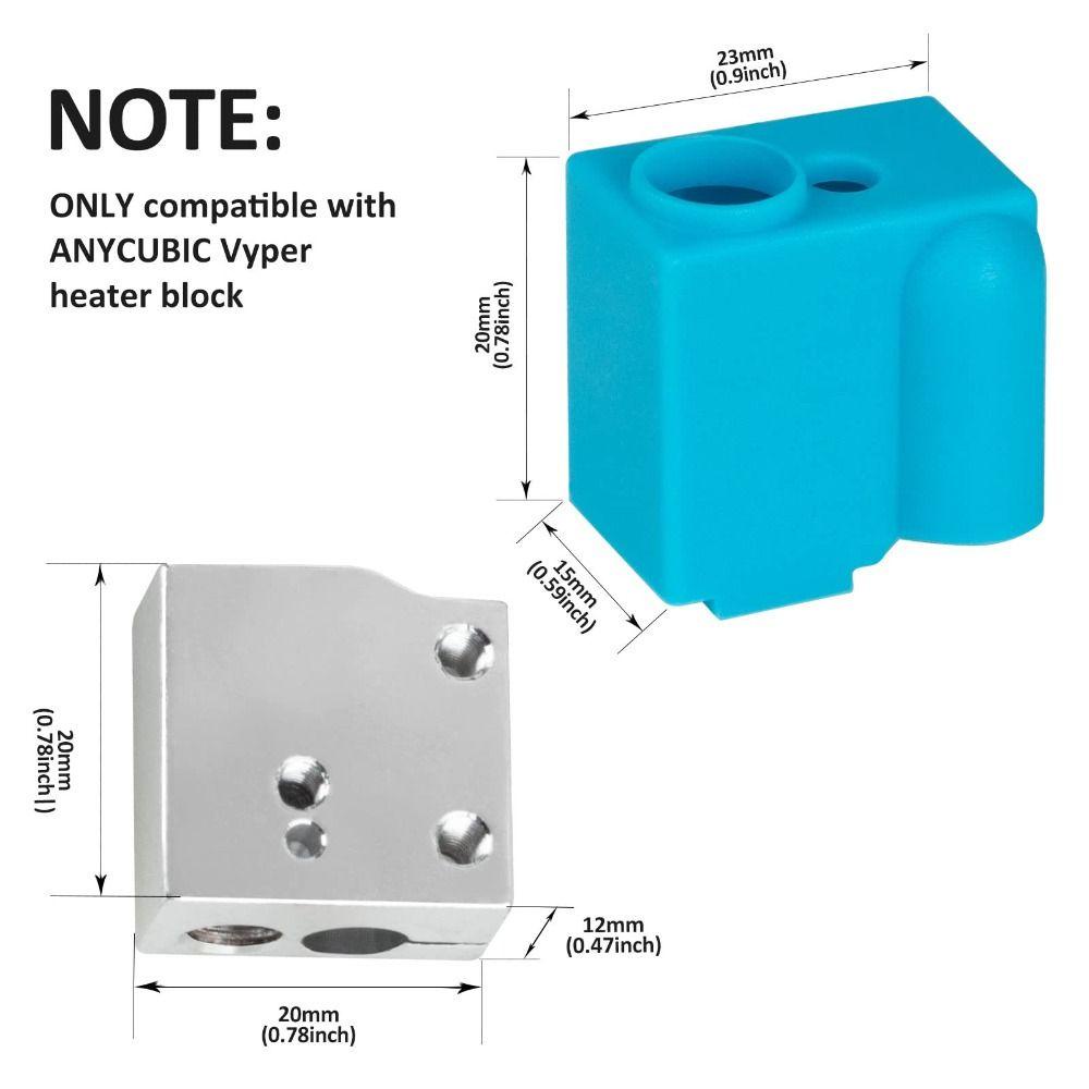 Populer 3pcs Blok Pemanas 3D Aplikasi Lebar Kualitas Tinggi Stabil Upgrade Hotend Cover