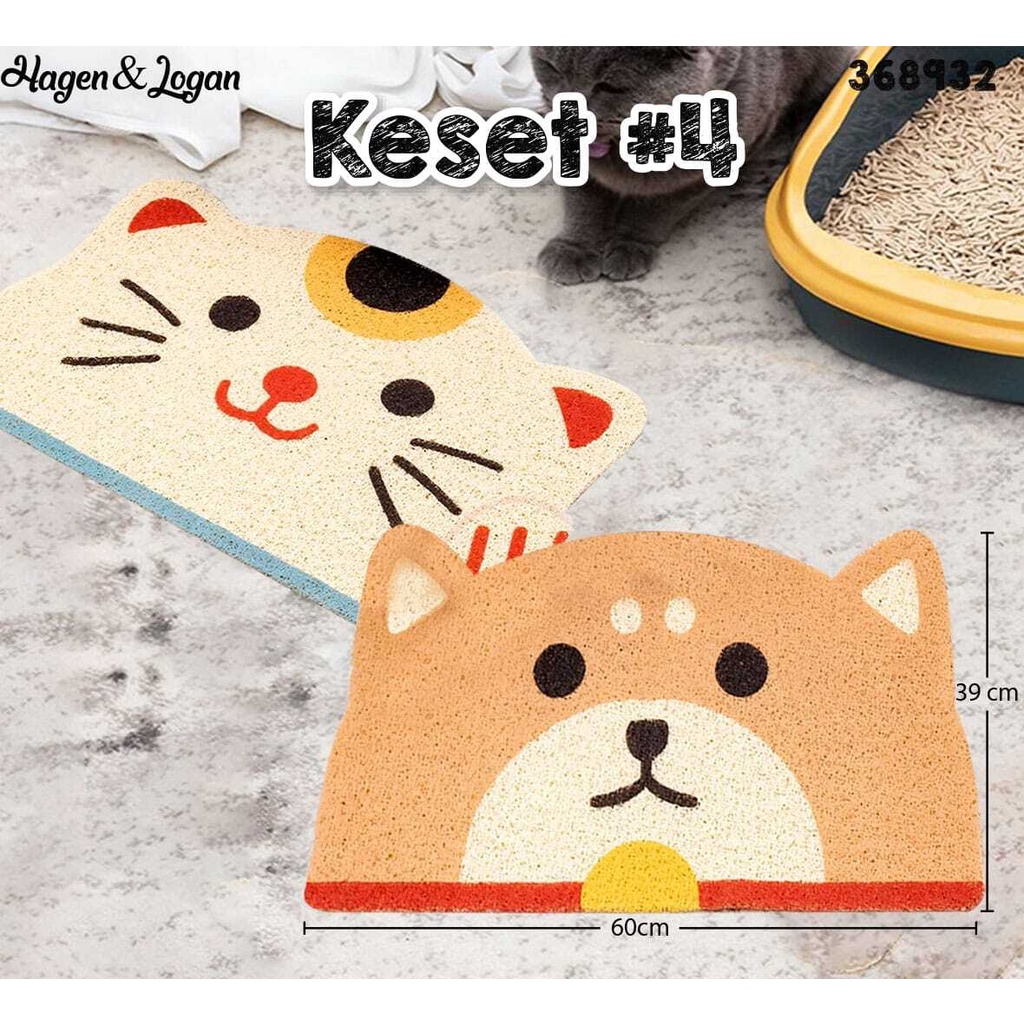 Keset #4 Karakter 39x60cm Anti Slip - Keset Motif Hewan Lucu