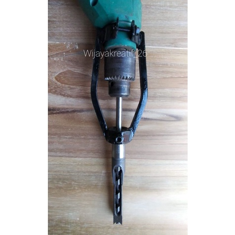 JC52LF Dudukan bor bobok kayu Adaptor bor bobok kayu bor manual bor kayu mata bor lubang kotak kayu 