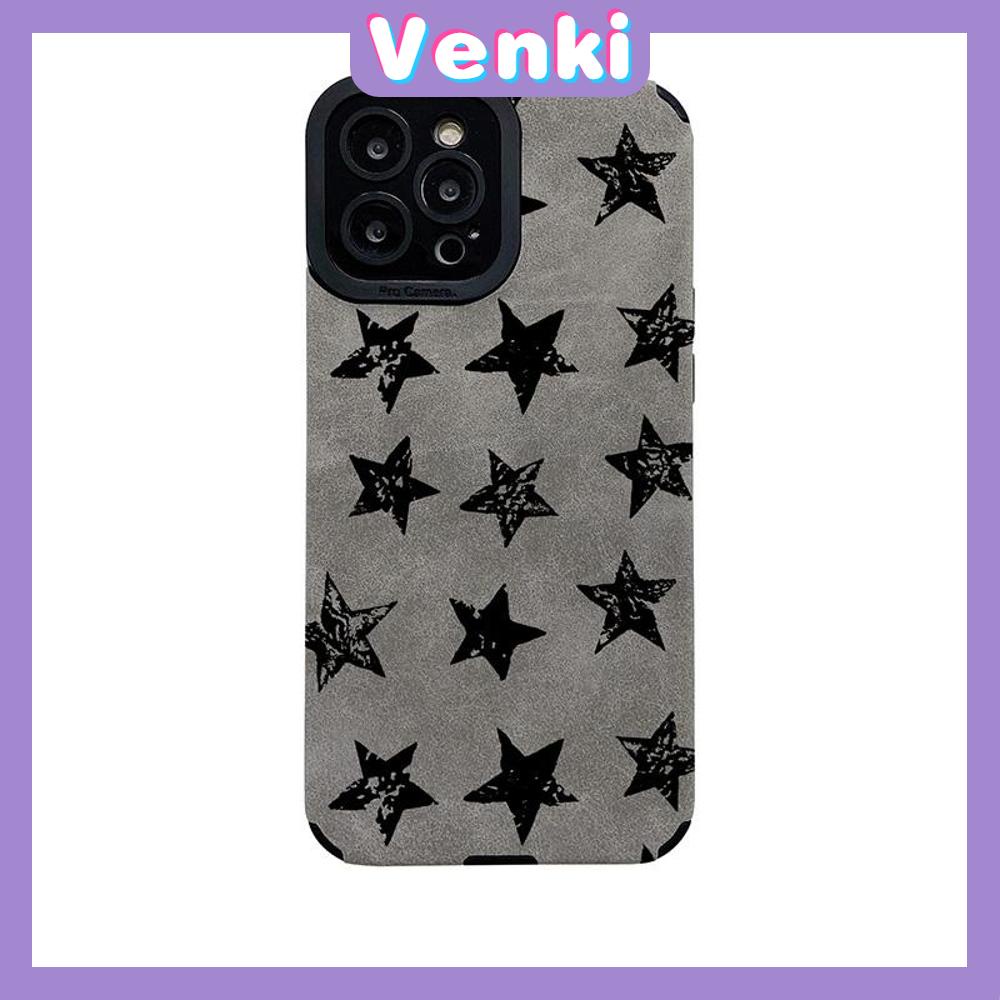 VENKI - Untuk iPhone 11 Case Kulit Kulit Pupil Mata Suede Ponsel Case Lembut Shockproof Airbag Case Pelindung Kamera Pentagram Sederhana Kompatibel iPhone 14 13 Pro max 12 xr xs 7 8