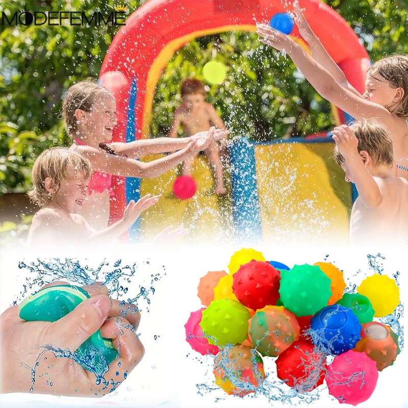 [Fitur] Anak-anak Bermain Bola Percikan Musim Panas Luar Ruangan Mainan Baru Nikmat Permainan Perang Air Bom Air Isi Cepat Self Sealing Waterfall Ball Reusable Silicone Water Balloons