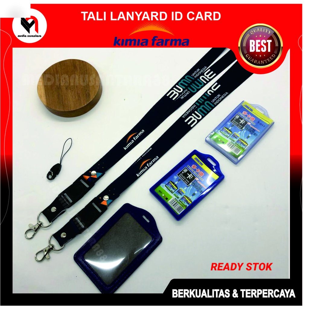 

Tali ID CARD Kimia Farma BUMN / LANYARD KIMIA FARMA BUMN SATUAN PRINTING FULL COLOUR CETAK 2 SISI