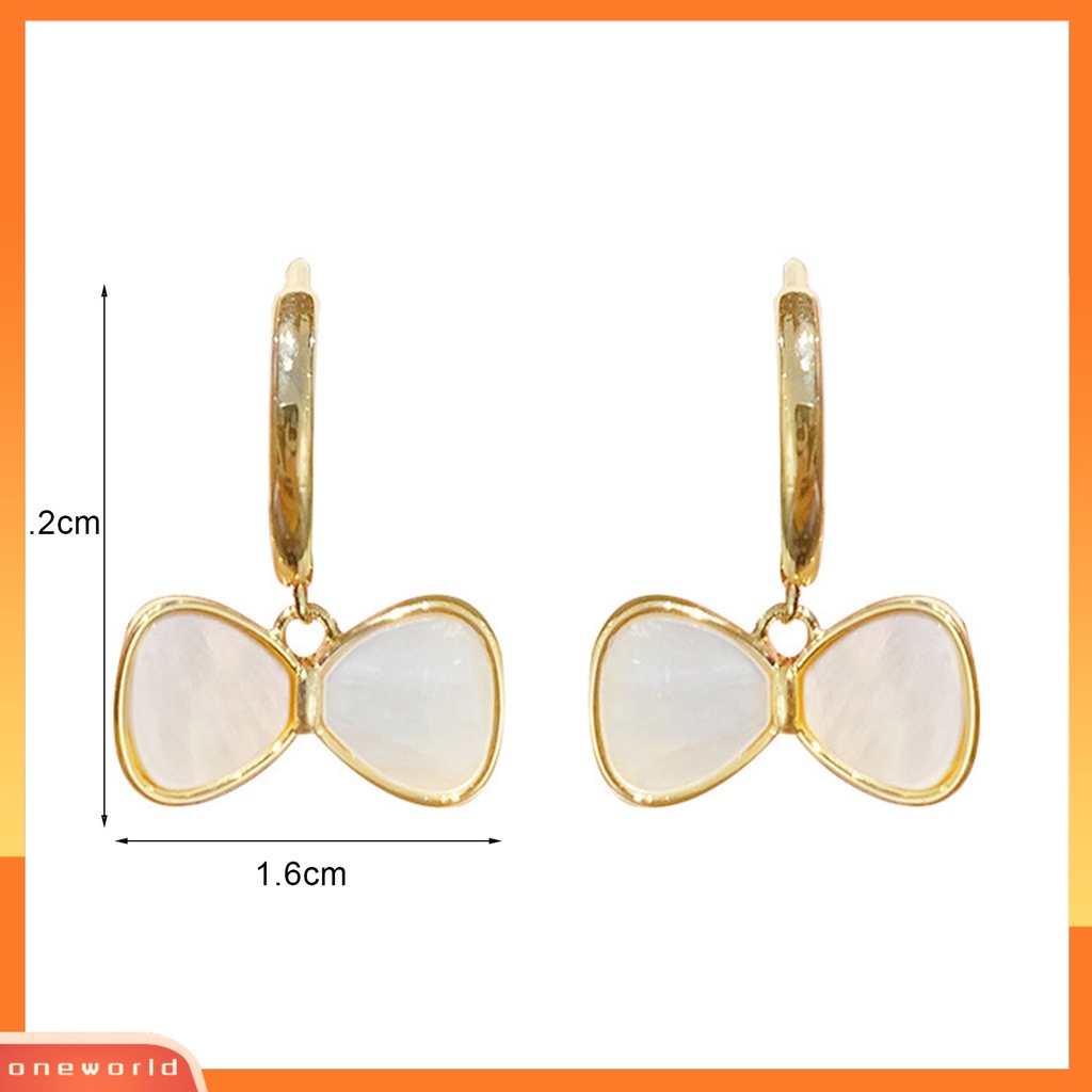 [WOD] 1pasang Anting Wanita Busur Telinga Gesper Perhiasan Gaya Perancis Anting Menjuntai Untuk Pesta Perjamuan Pernikahan