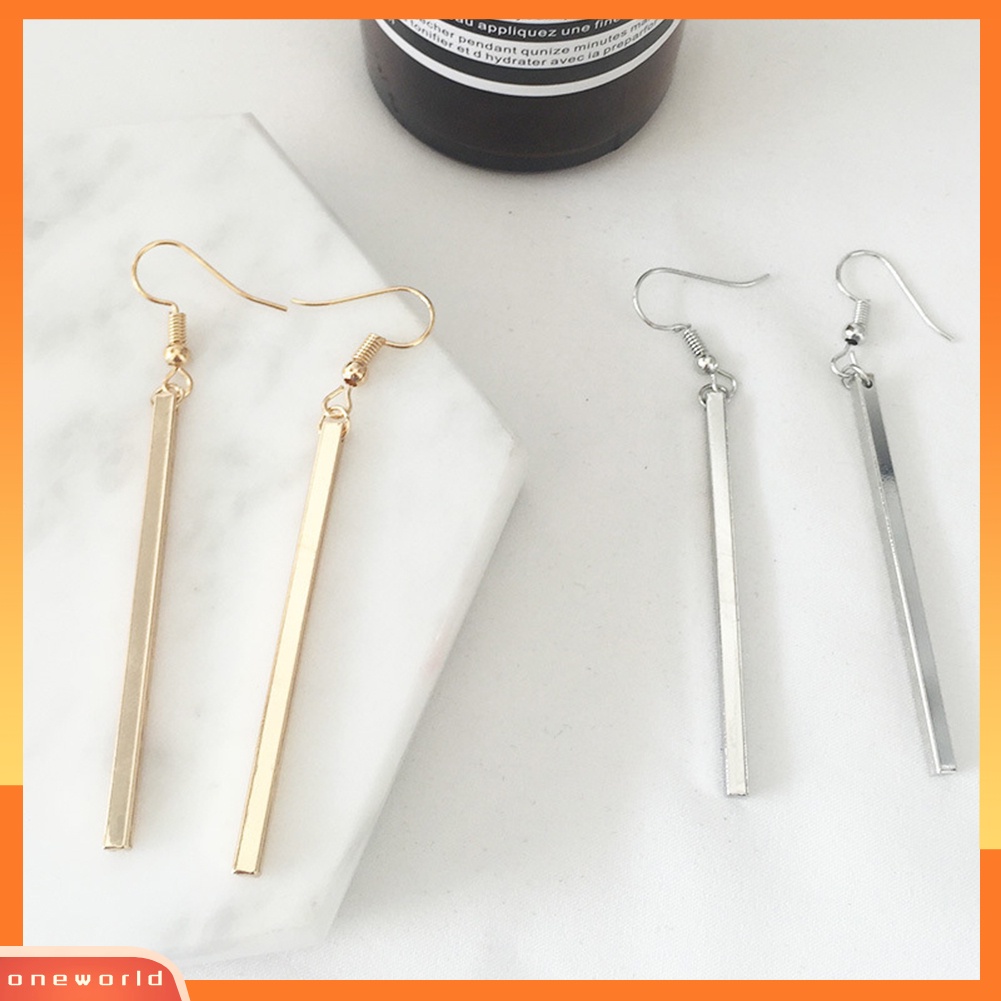 [WOD] Pesta Malam Wanita Fashion Panjang Bar Drop Menjuntai Kait Anting Perhiasan Hadiah