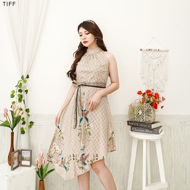Evercloth Tiff Dress Batik Modern Wanita Gaun Terusan Jumbo