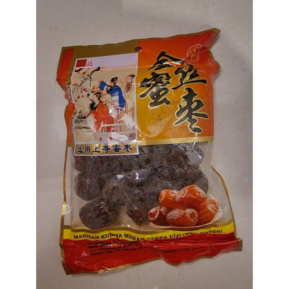 

Chen Liang Ji Manisan Buah Kurma Merah Tanpa Biji/ Red Date Imlek 300g