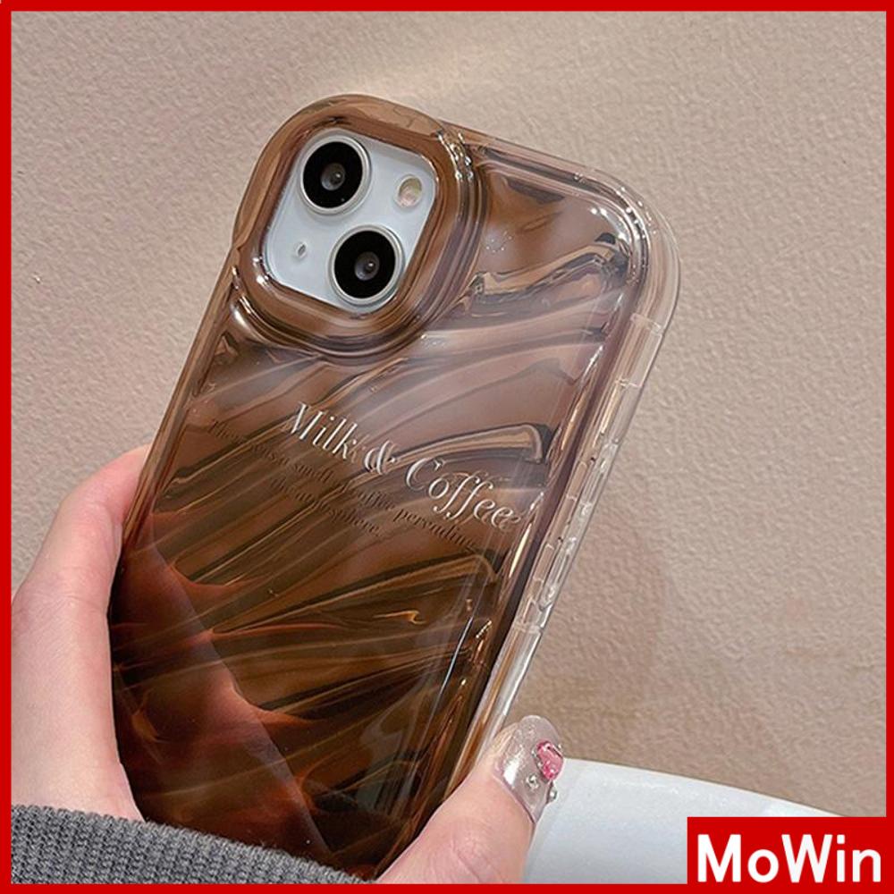 Caae iPhone 14 Pro Max iPhone Case Laser Reflektif Bening Case TPU Soft Case Airbag Tahan Guncangan Coklat Sederhana Kompatibel dengan iPhone 13 Pro Max 12 Pro Max 11 Xr X Max 7Plus 8Plus