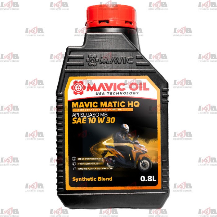 Mavic Oli Motor Matic HQ Synthetic Blend Skuter Oil JASO MB 10W30