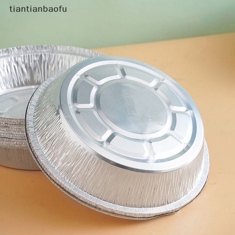 [tiantianbaofu] 10pcs 6/7 /8 /9 inch Loyang Bulat Foil Pie Dish Loyang Kue Loyang Baking Pan Bake Cases Butik