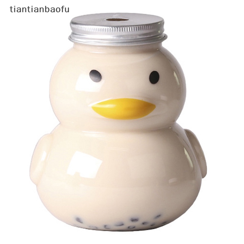 [tiantianbaofu] 500ml Duckling Fruit Water Cup Botol Minuman Yogurt Kopi Juice Bottle Butik Pesta