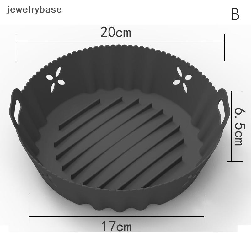 [jewelrybase] Air Fryer Silicone Pot Baking Non-Stick Reusable Oven Liner Tray Keranjang Lipat Butik