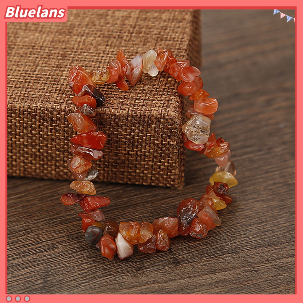 [BLS] Tali Elastis Handmade Gelang Batu Ringan Tidak Teratur Permata Imitasi Wanita Gelang Tangan Dekorasi