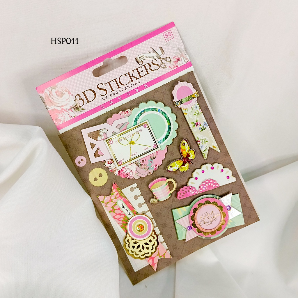 

3D Stiker Bentuk Animasi For Scrapbook Memo Hsp010