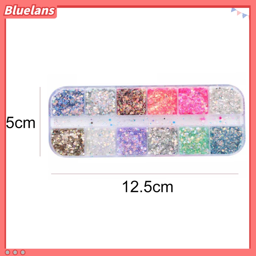 [BLM] Glitter Flakes Warna Cerah Kosmetik PET Stylish Glitter Flakes Untuk Kecantikan