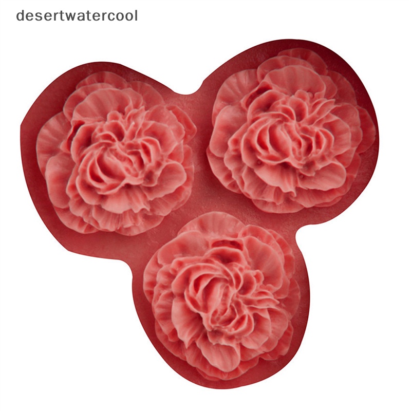 Deid Cetakan Silikon Bunga Peony Wedding Cupcake Topper Fondant Kue Decorag Alat Martijn