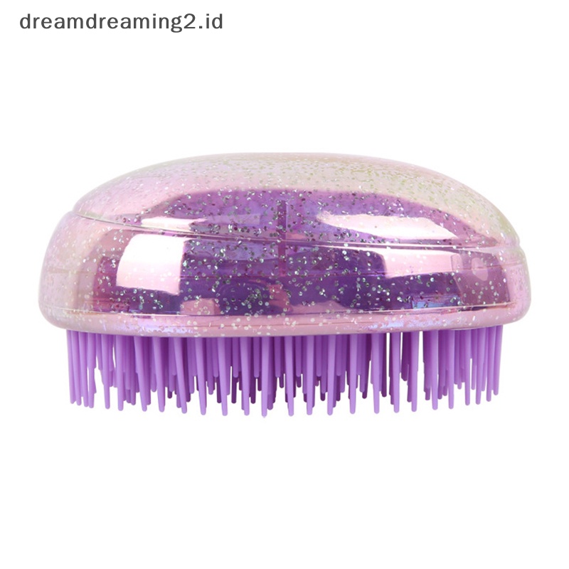 (drea) 1pc Sisir Sikat Rambut Telur Bentuk Bulat Styling Hair Brushes Detangling Comb //