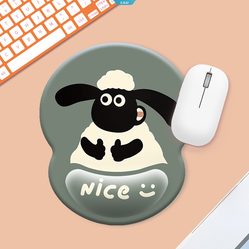 Nerdy Lucu Kartun Anime Gadis Kreatif Silikon Pelindung Pergelangan Tangan Mouse Pad Seri Segar Silikon Pelindung Pergelangan Tangan Pad [ZK]