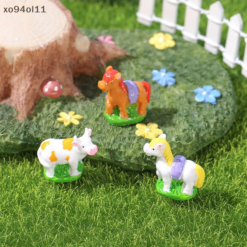 Xo Patung Miniatur Burung Hantu Lucu Lanskap Mikro Resin Kerajinan Ornamen Untuk Dekorasi Rumah Kawaii DIY Pot Bunga Accessorie OL