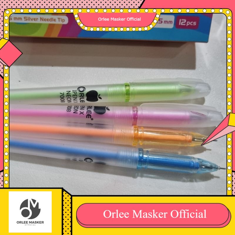 PULPEN IPEN X NEON Orlee 1 pcs tinta hitam 0,5mm bergaransi