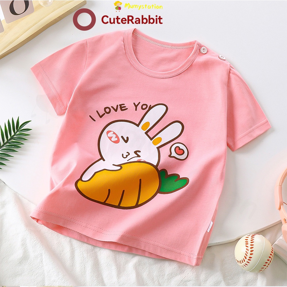 Mumystation Kaos Anak/ Laki Laki Perempuan Atasan Lengan Pendek/ Kaos Bayi Motif Spaceman 12 bulan - 36 bulan