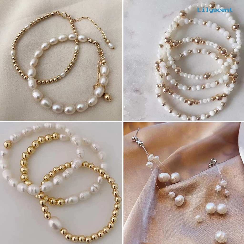 [LS]1 Set Gelang Membuat Kit Halus Lebar Penggunaan Tidak Mudah Luntur Multi Gaya Mudah Digunakan DIY Dengan Lubang Clay Beads Bracelet Making Kit Perhiasan Aksesoris