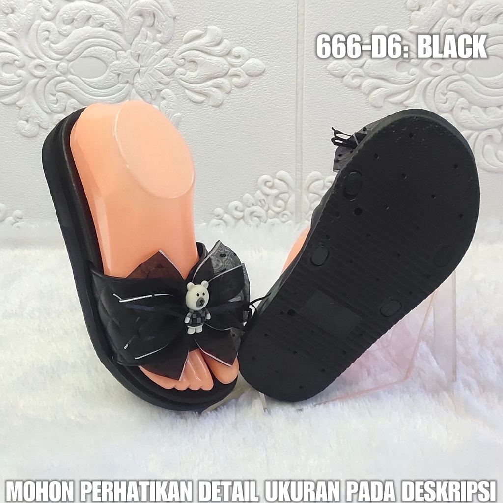 Sandal Wedges Perempuan 666 D6 Sendal Selop Jelly Import Wanita Model Terbaru SDLWW