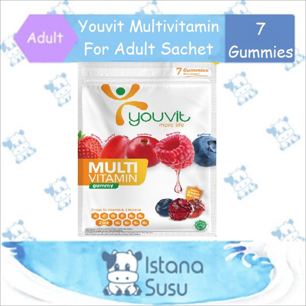 Youvit Multivitamin Dewasa Sachet - 7 Gummies