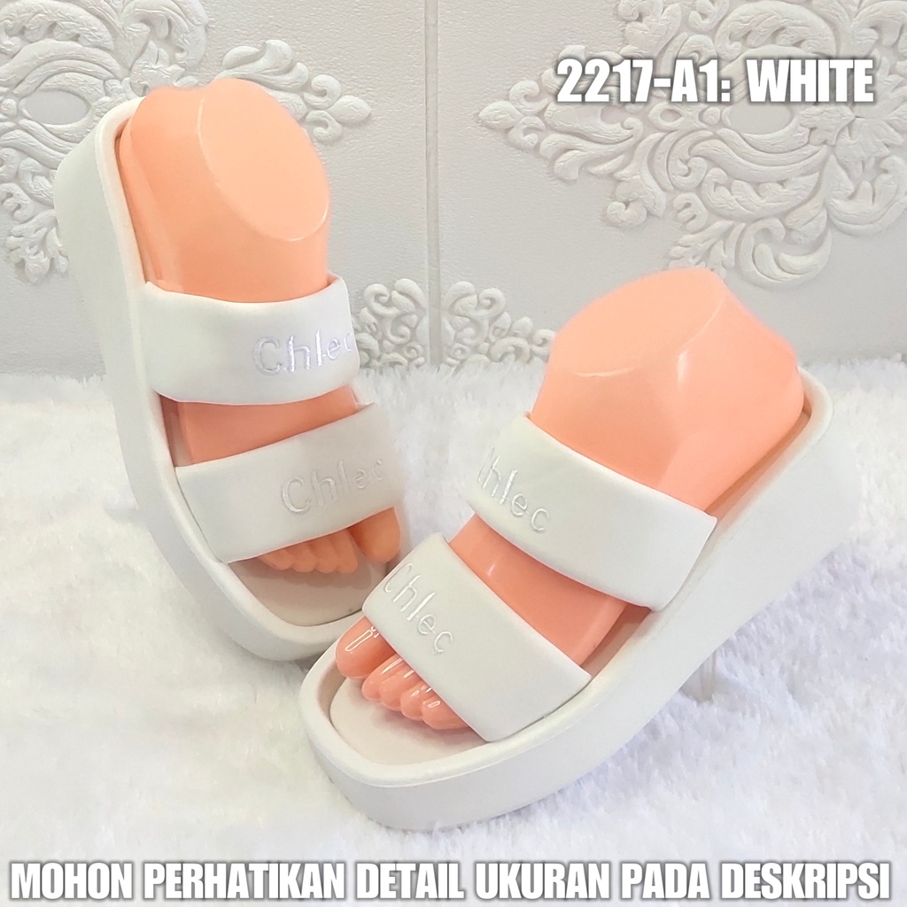 Sendal Wedges Wanita 2217 A1 Sandal Perempuan Model Terbaru AntiSlip SDLWW