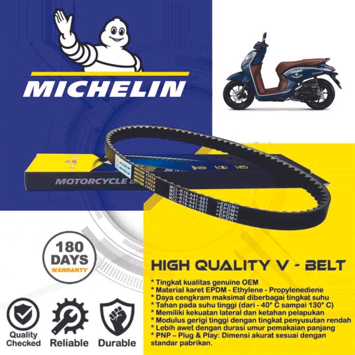 Michelin V Belt Beat LED Genio Van Belt Motor MCL K1A Sccoter Matic
