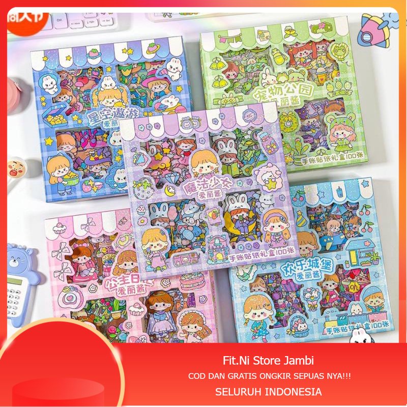 

Sticker Motif Kartun 2D Isi 100 Lembar Anti Air / Stiker Tempelan Hiasan Botol Minum Hias Buku Diary Scarpbook Case HP Aesthetic Lucu / DIY Korean Sticker Cartoon 100 Sheets Untuk Hadiah Anak Pacar Teman Kids Cute Tempel Karakter