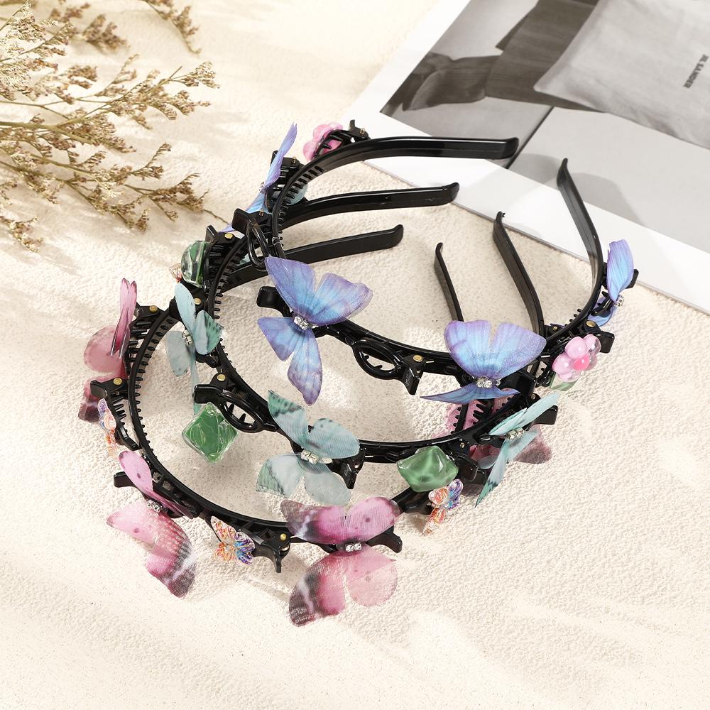 Korea Dikepang Bando Anak Fashion Lucu Bunga Kupu-Kupu Rambut Band Aksesoris Rambut Gadis