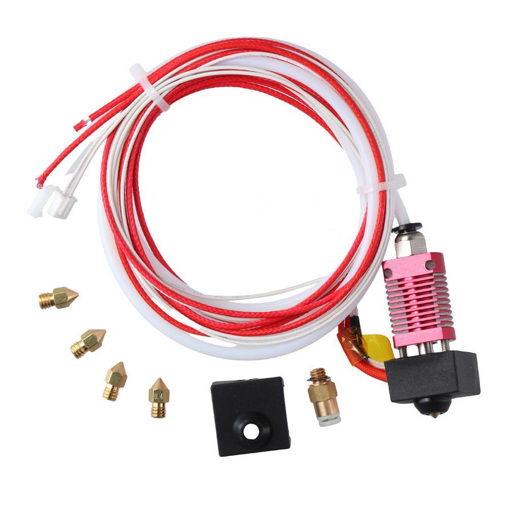 Hot End Kit Populer Untuk Ender3 MK8 Extruder Kit 0.4mm Nozzle Sambungan Drat Luar