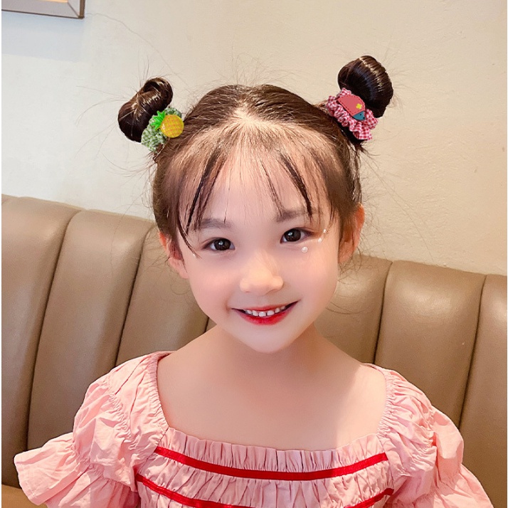 T&amp;Y Ikat Rambut Anak Perempuan Karakter 3D Lucu 10in1 Kunciran Rambut Fashion Karakter Bunga Pita Buah Gaya Korea Kids Aksesoris Rambut 10in1 Karakter Hewan Import Murah