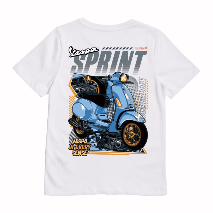 Kaos T Shirt Anak VESPA SPRINT VESPA MATIC Kaos Otomotif