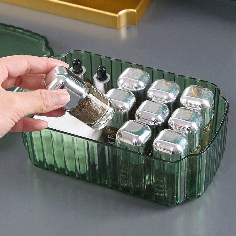 R-FLOWER Earring Organizer Hadiah Untuk Wanita Perempuan Acrylic Penyimpanan Anting Manik Organizer Stackable Jewelry Case Kotak Organizer Perhiasan Bening