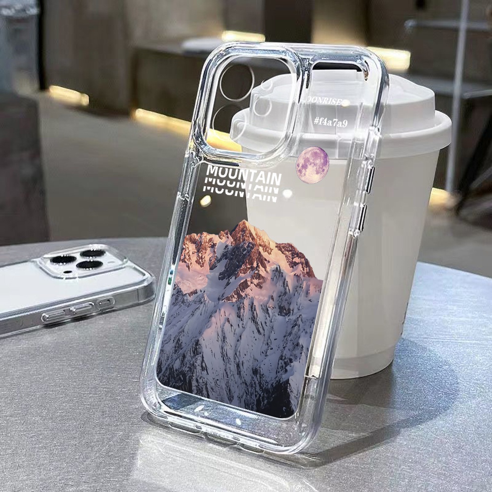 Casing Gunung Salju Untuk Samsung A11 EU A12 A13 A14 A10 A10S A20 A21 A22 A23 A20S A30 A02 A03 A50 A51 A52 A53 A54 A31 A32 A33 A34 A04 A73 A72 A71 S10 Akrilik Space TPU Penutup Belakang