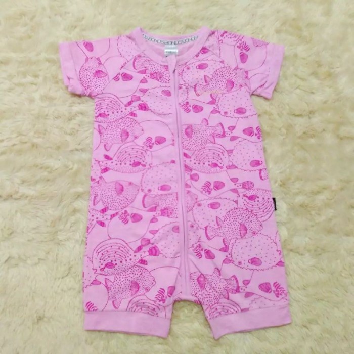 BAJU JUMPER SLEEPSUIT ROMPER BONDS BABY KIDS GIRL ANAK BAYI CEWEK PEREMPUAN PINK SIZE 1 2 TAHUN