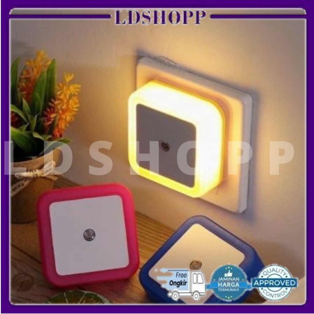 LDS Lampu Tidur LED Sensor Otomatis / Night Lamp Persegi / Lampu Led Kotak Mini Sleep Mini Lamp Dekorasi Ruangan Import