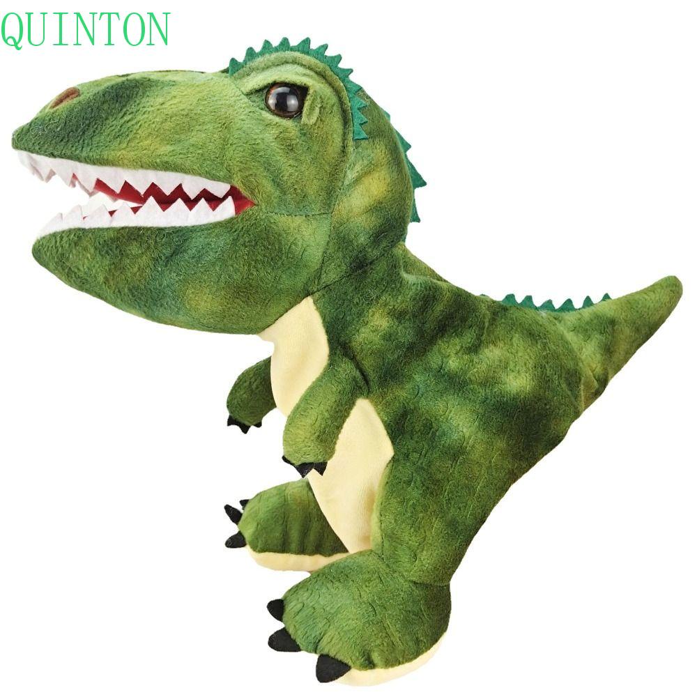 Quinton Boneka Tangan Dinosaurus Mewah Manusia Hidup Triceratop Mainan Anak Kreativitas Anak Hadiah Boneka Mainan Edukasi Plush Doll Story Telling Dolls Plush Dino Hand Puppets
