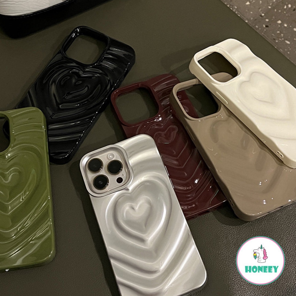 IPHONE Korea Fashion Gadis Riak Air Cinta Seni Ponsel Case Untuk Iphone14 13 12 11 Pro Max Case Lucu Permen Warna Shockproof Soft Cover