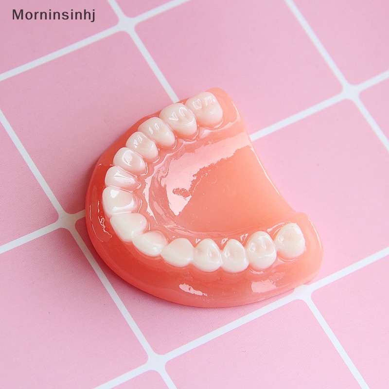 Mornin Halloween Gigi Palsu Berlebihan DIY Ch Simulasi Gigi Resin Liontin Untuk Kalung Gantungan Kunci Handmade Perhiasan Aksesoris id