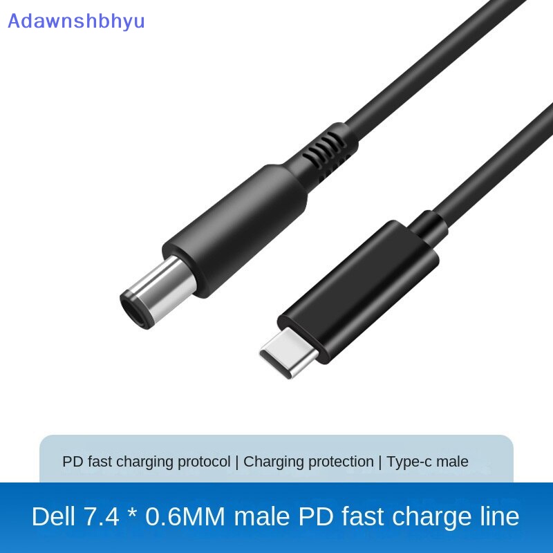 Adhyu 65W 3A 1.5M PD Fast Charge USB TYPE C Male Input To DC Power Line TYPE-C To Square Port Cable Untuk Lenovo Power Charging Cable ID