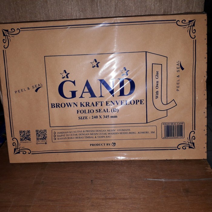 

Amplop coklat folio seal perekat