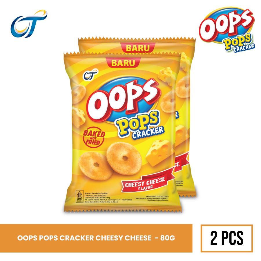 

OOPS POPS CRACKER CHEESY CHEESE 80GR - ISI 2 PCS