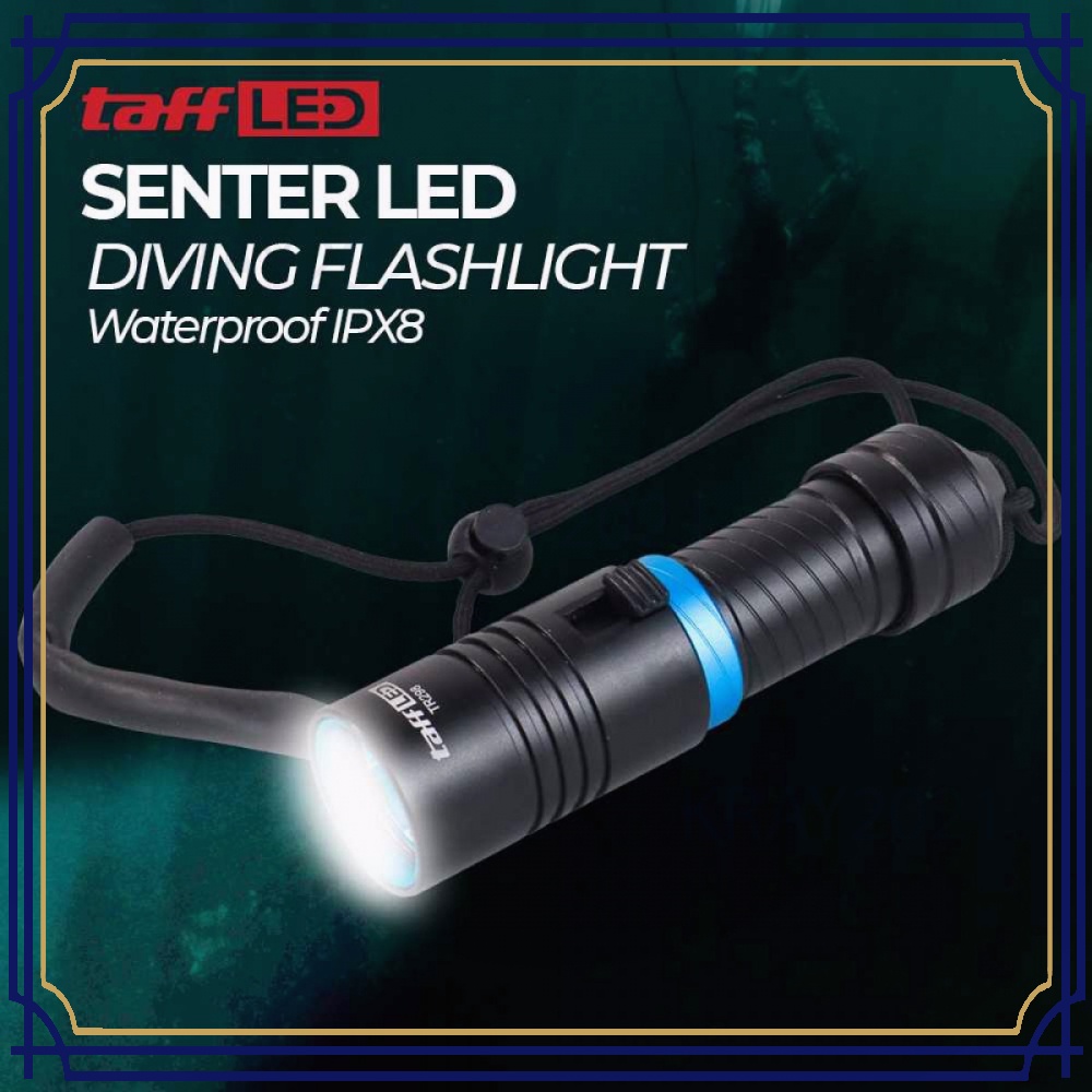 TaffLED Senter LED Diving Flashlight Waterproof L2 3800 Lumens - TR298