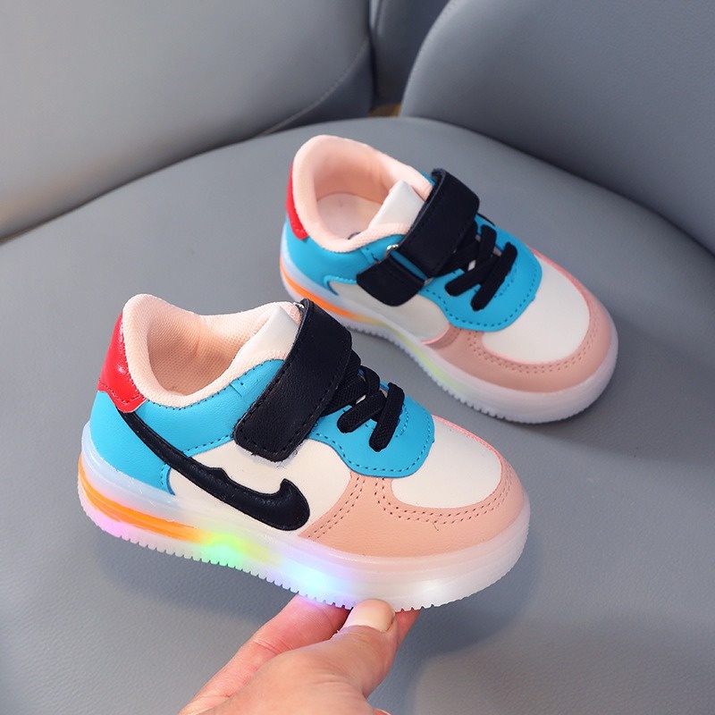 GLORYKIDZ SH2325 Sepatu LED Lampu Anak 1 Tahun - 5 Tahun Sepatu Sneakers Anak Laki Laki Perempuan Sepatu Sneaker Anak ringan fashion kasual Size 21 - 30